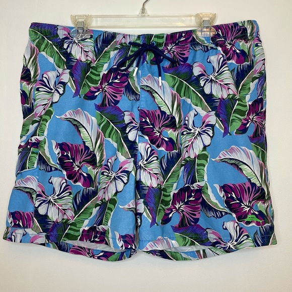 Tommy BahamaNaples Tropical Leaf Swim Trunks